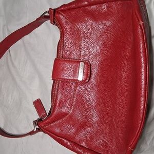 Vintage BANDOLINO Italian Leather Shoulder Bag, Red